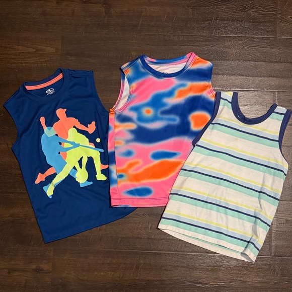 Colorful Kids Sleeveless Tops Set - Picture 1 of 5
